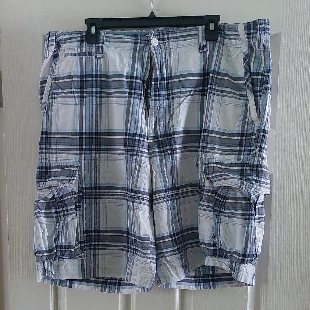 Nautica Plaid Cargo Shorts for Men